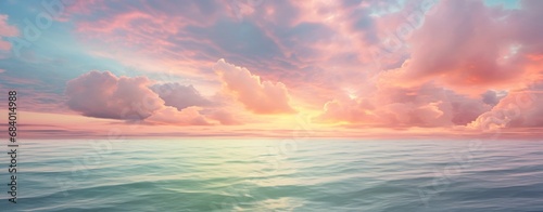 Captivating Glimpse  A Luminous Sea   Seascape s Mystical Charm Generative AI