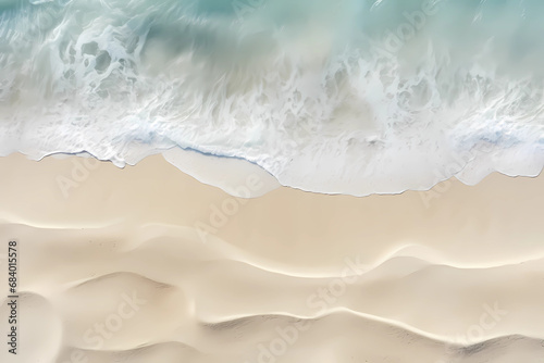 Beach and sea background with ocean waves sand