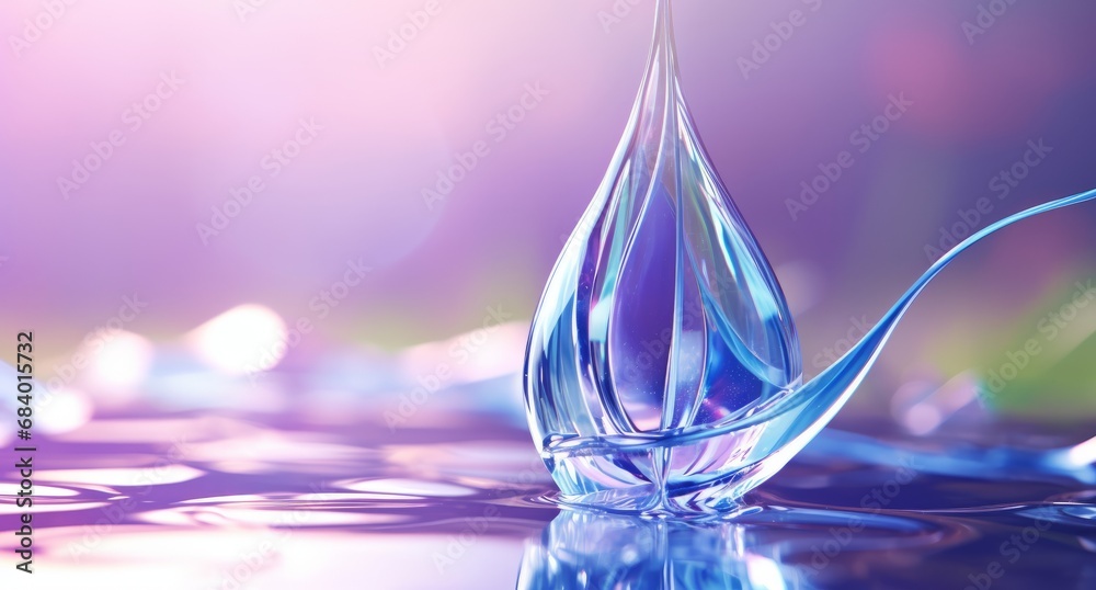 Unveiling Nature's Beauty: A Lone Droplet's Journey on Lush Blue Grass Generative AI Unveiling Nature's Beauty: A Lone Droplet's Journey on Lush Blue Grass Generative AI