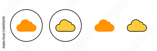Cloud icon set for web and mobile app. cloud sign and symbol