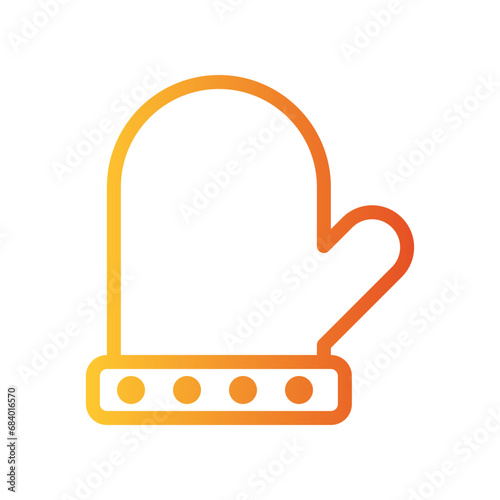 mitten gradient icon