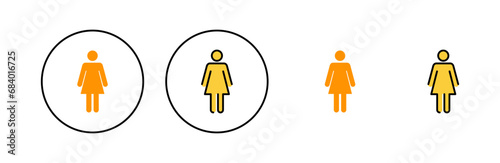 Female icon set for web and mobile app. woman sign and symbol