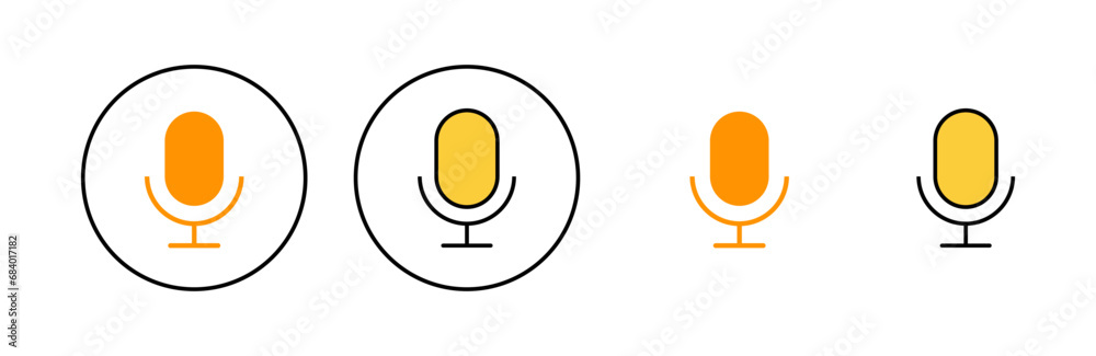Microphone icon set for web and mobile app. karaoke sign and symbol Microphone icon set for web and mobile app. karaoke sign and symbol