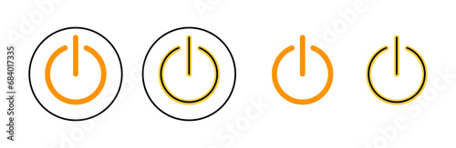 Power icon set for web and mobile app. Power Switch sign and symbol. Electric power
