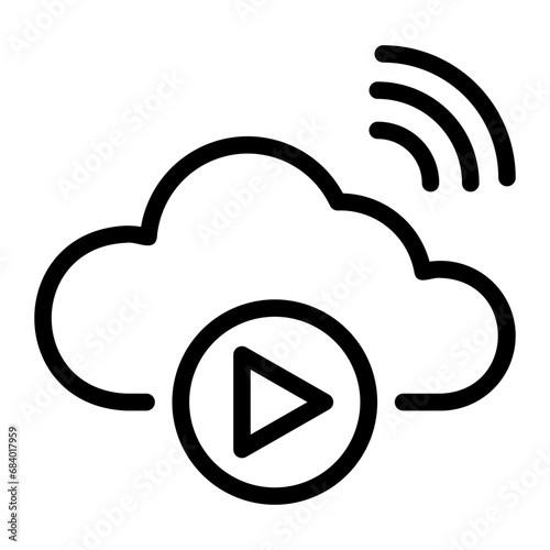 streaming line icon