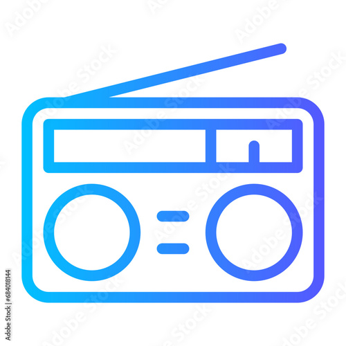 radio gradient icon