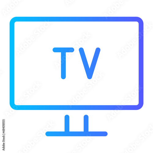 television gradient icon