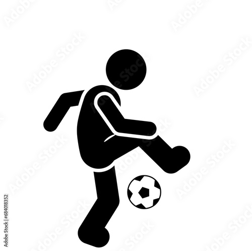 Soccer player icons. Simple illustration of soccer player vector icons for web, stick figure Football, Freestyle, Soccer, Juggling, Skills, Tricks, Ball control