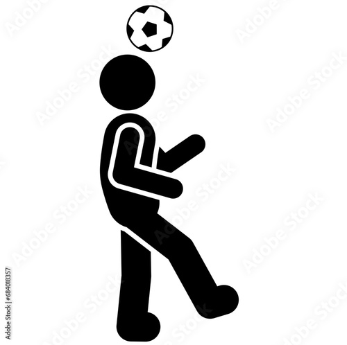 Soccer player icons. Simple illustration of soccer player vector icons for web, stick figure Football, Freestyle, Soccer, Juggling, Skills, Tricks, Ball control
