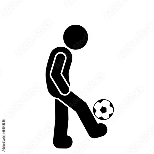 Soccer player icons. Simple illustration of soccer player vector icons for web, stick figure Football, Freestyle, Soccer, Juggling, Skills, Tricks, Ball control