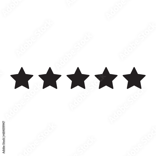  Five star icon vector. Rating sign flat trendy style illustration on white backgrounnd..eps