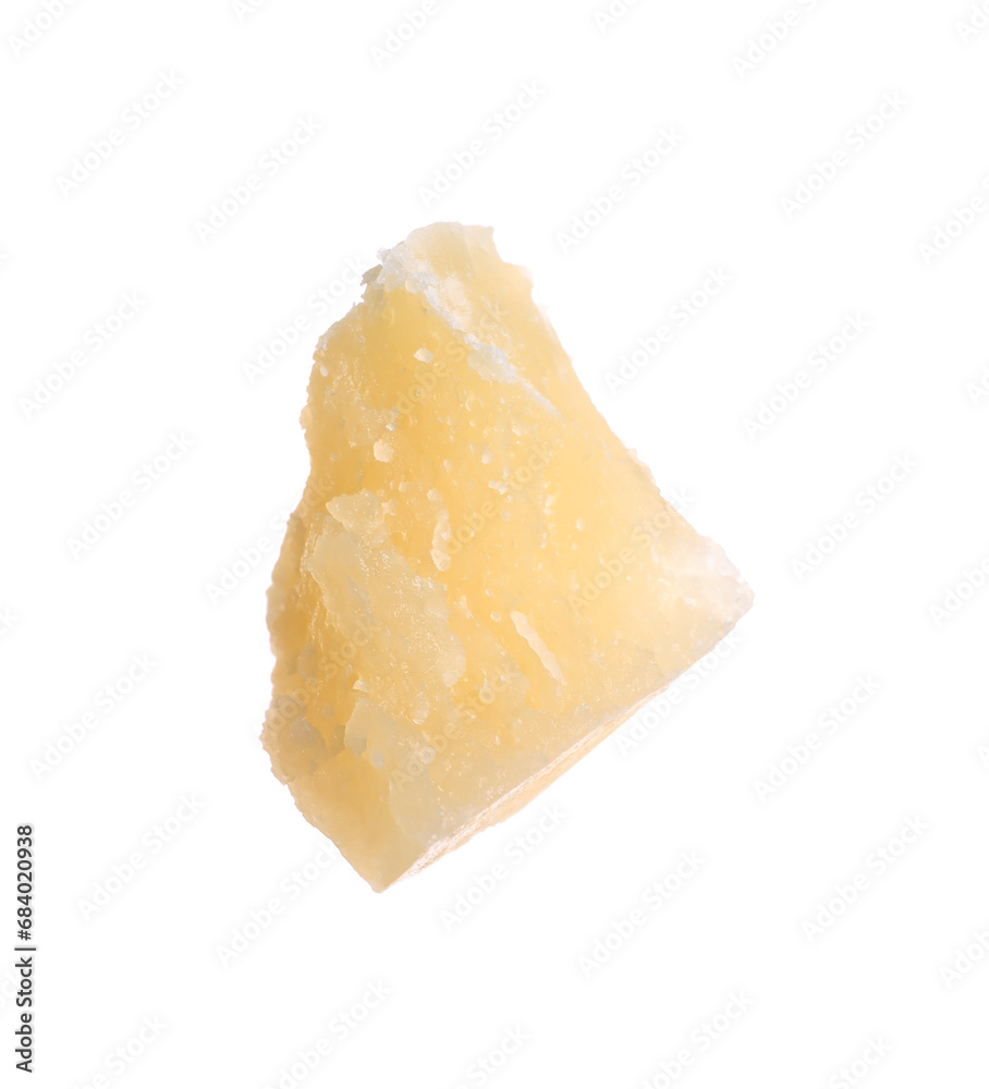 Piece of delicious parmesan cheese isolated on white Piece of delicious parmesan cheese isolated on white