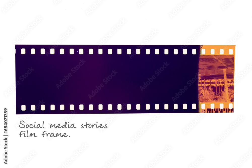 (35 mm.) film frame.With white space.film camera.
