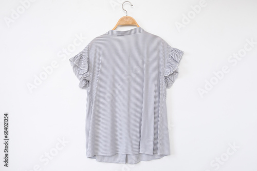 Natural blouse on white background.minimal style. 
