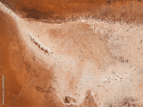 Aerial abstract of a Western Australia salt lake photo