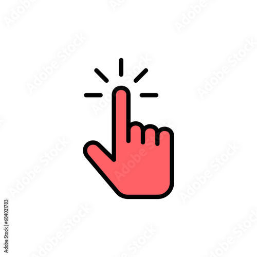 Hand cursor icon set illustration. cursor sign and symbol. hand cursor icon clik