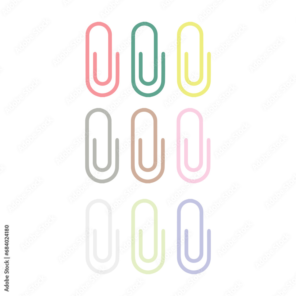 Paper clips on white background Paper clips on white background