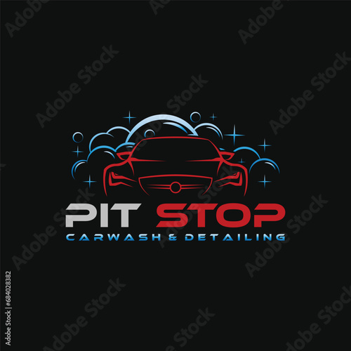 Sports car racing, tuning studio, pitstop, vector logo template.Perfect logo for business related to automotive industry
