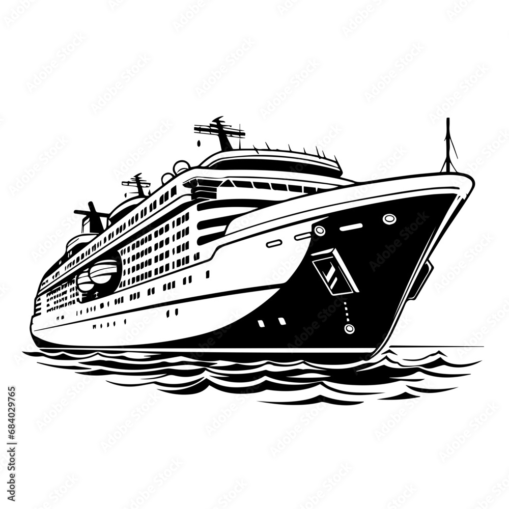 Cruise Ship Aireal View