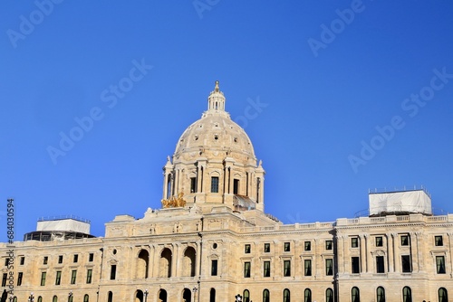 The Minnesota State capital was built in 1905, located in Saint Paul, is the house of government for the state of Minnesota. The Building was modeled after Saint Peters Basilica in Rome, Italy 