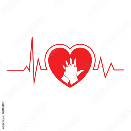 heart cpr medical icon vector design	
