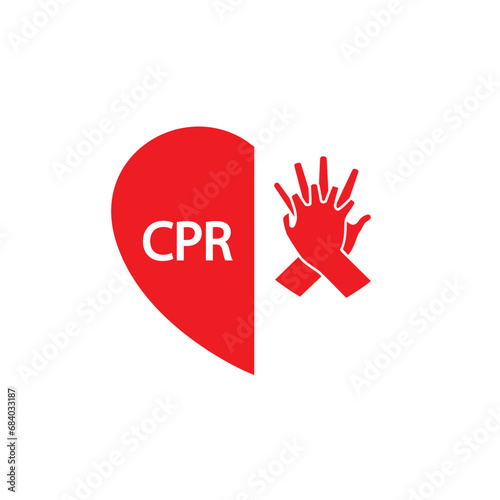 heart cpr medical icon vector design	