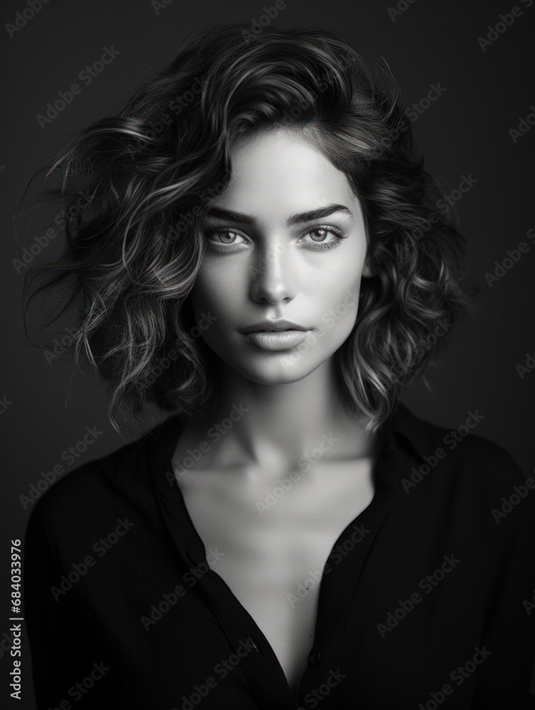 a woman with curly hair a woman with curly hair
