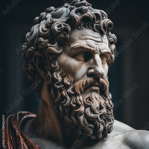 a statue of a bearded man