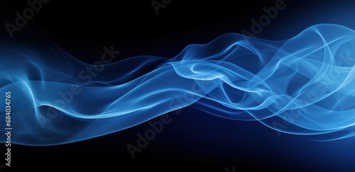 a blue smoke on a black background