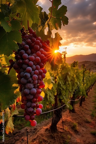 a bunch of grapes on a vine