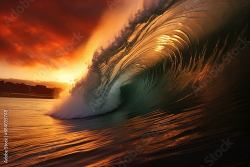 a wave in the water © sam