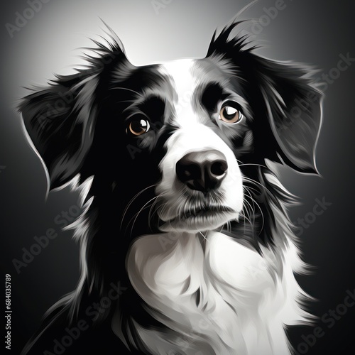 a black and white dog © sam