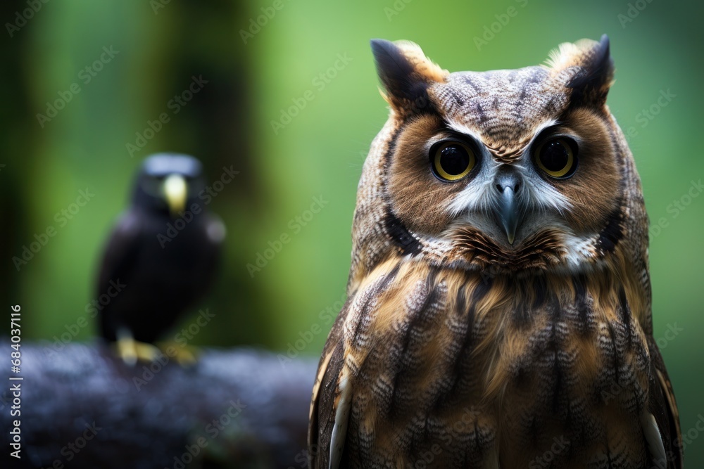 Obraz premium a close up of an owl