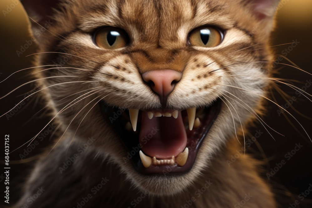 Obraz premium a close up of a cat's face