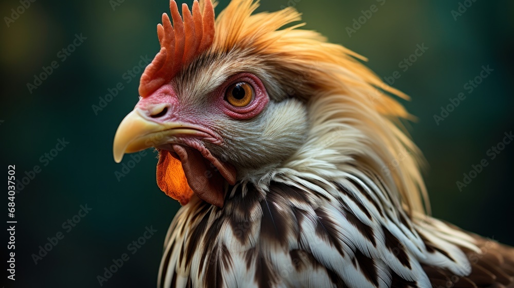 a close up of a chicken