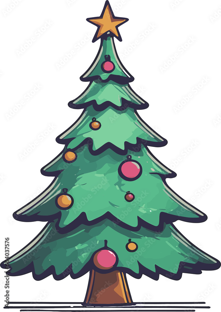 Obraz premium Christmas Tree - Merry Christmas 