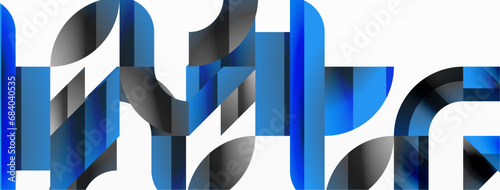 Amalgamation of geometric forms on minimalist abstract canvas, providing versatility and visual allure for digital designs, presentations, website banners, social media posts