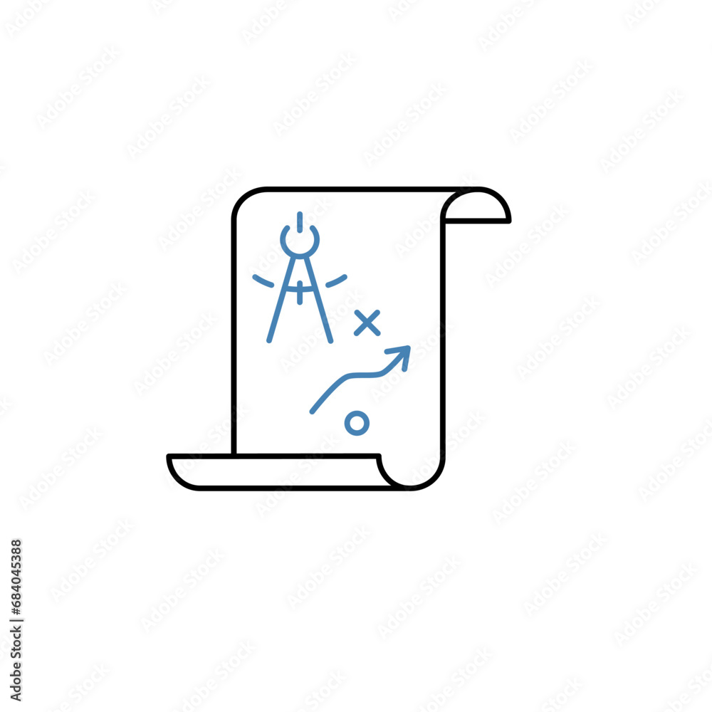 Planning concept line icon. Simple element illustration. Planning concept outline symbol design. Planning concept line icon. Simple element illustration. Planning concept outline symbol design.