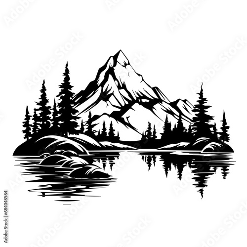 Mountains Lake And Forest