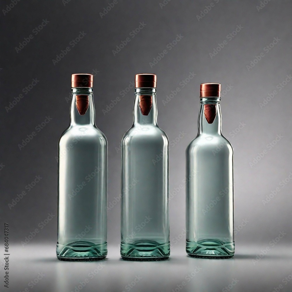 elegance simplicity this striking picture of three empty bottles. The image, with its simple and thoughtful arrangement, beautifully captures the elegance of minimalism elegance simplicity this striking picture of three empty bottles. The image, with its simple and thoughtful arrangement, beautifully captures the elegance of minimalism