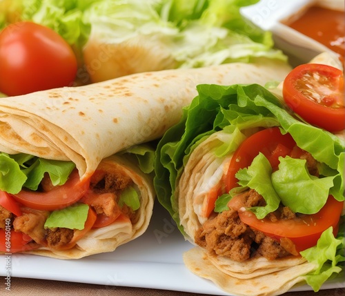 chicken and vegetable sandwich ,chicken and vegetable wrap
