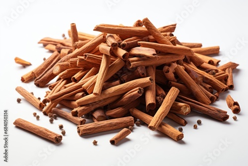 Wallpaper Mural Tower of Fragrant Cinnamon Sticks Standing Proudly on a Clean White Generative AI Torontodigital.ca