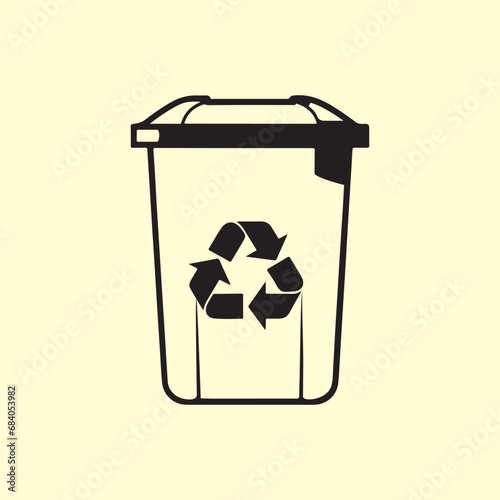 Recycle bin icon vector