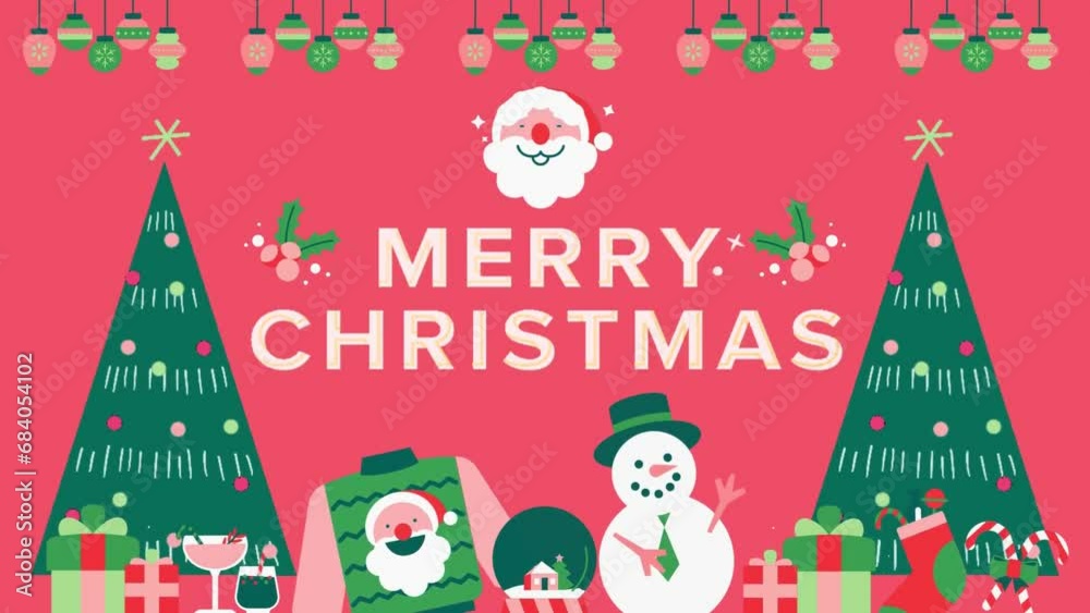 Celebrate Christmas & New Year 2024! Merry holiday with Christmas tree, eve festivities in