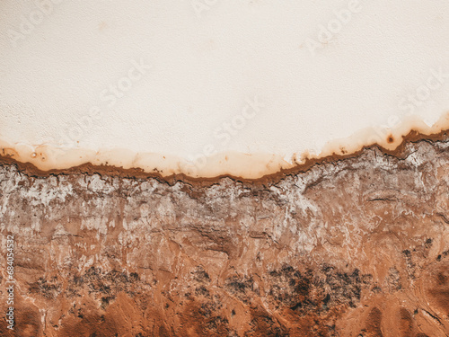 Aerial abstract of a Western Australia salt lake