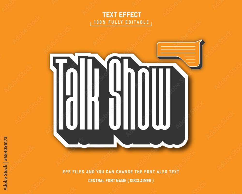 Talk show stickers text effect Talk show stickers text effect