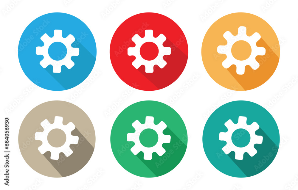 Setting icon. Collection of vector symbol on white background. Vector illustration. Setting icon. Collection of vector symbol on white background. Vector illustration.