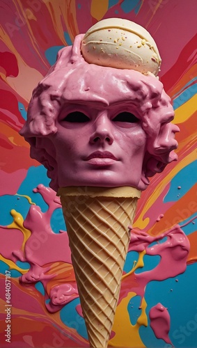  Artistic Scoops  The Psychedelic Fusion of Ice Cream Fantasy 