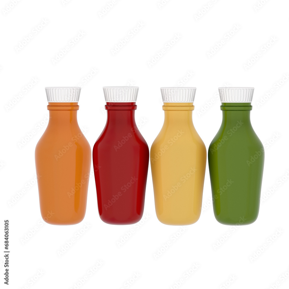 fast food menu 3d clipart, Set of sauces tomato , mustard , dip cheese and green sauce on a transparent background. 3d rendering fast food menu 3d clipart, Set of sauces tomato , mustard , dip cheese and green sauce on a transparent background. 3d rendering