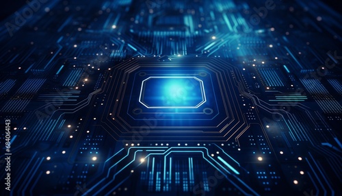 AI blue circuit board